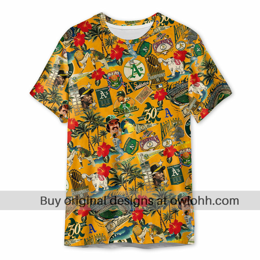 Oakland Athletics  Legends Play Under the Sunset Skies - 3D T-shirt - Chic Loom