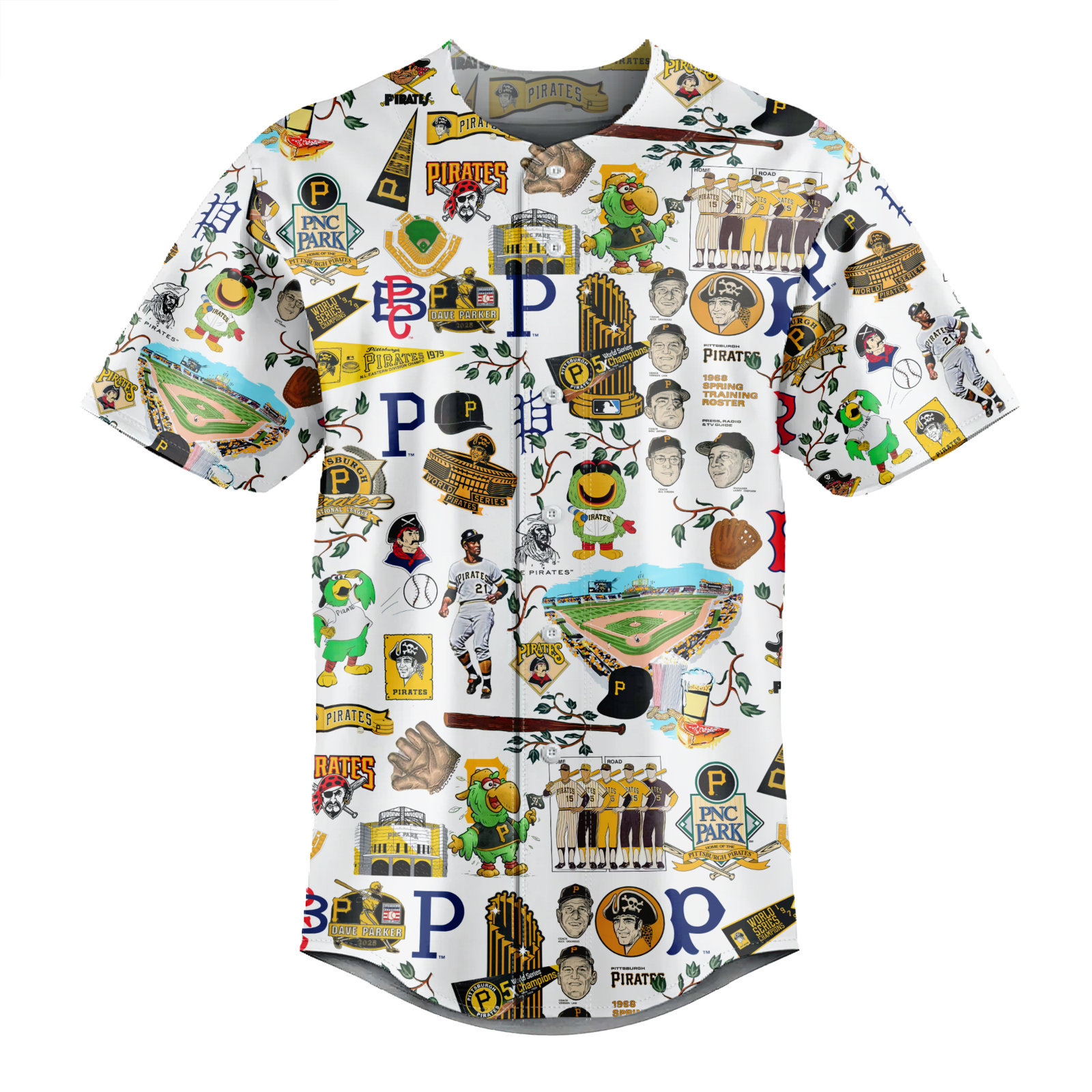 Pittsburgh Pirates Homeruns, Hibiscus, and Golden Memories - Baseball Jersey - Chic Loom