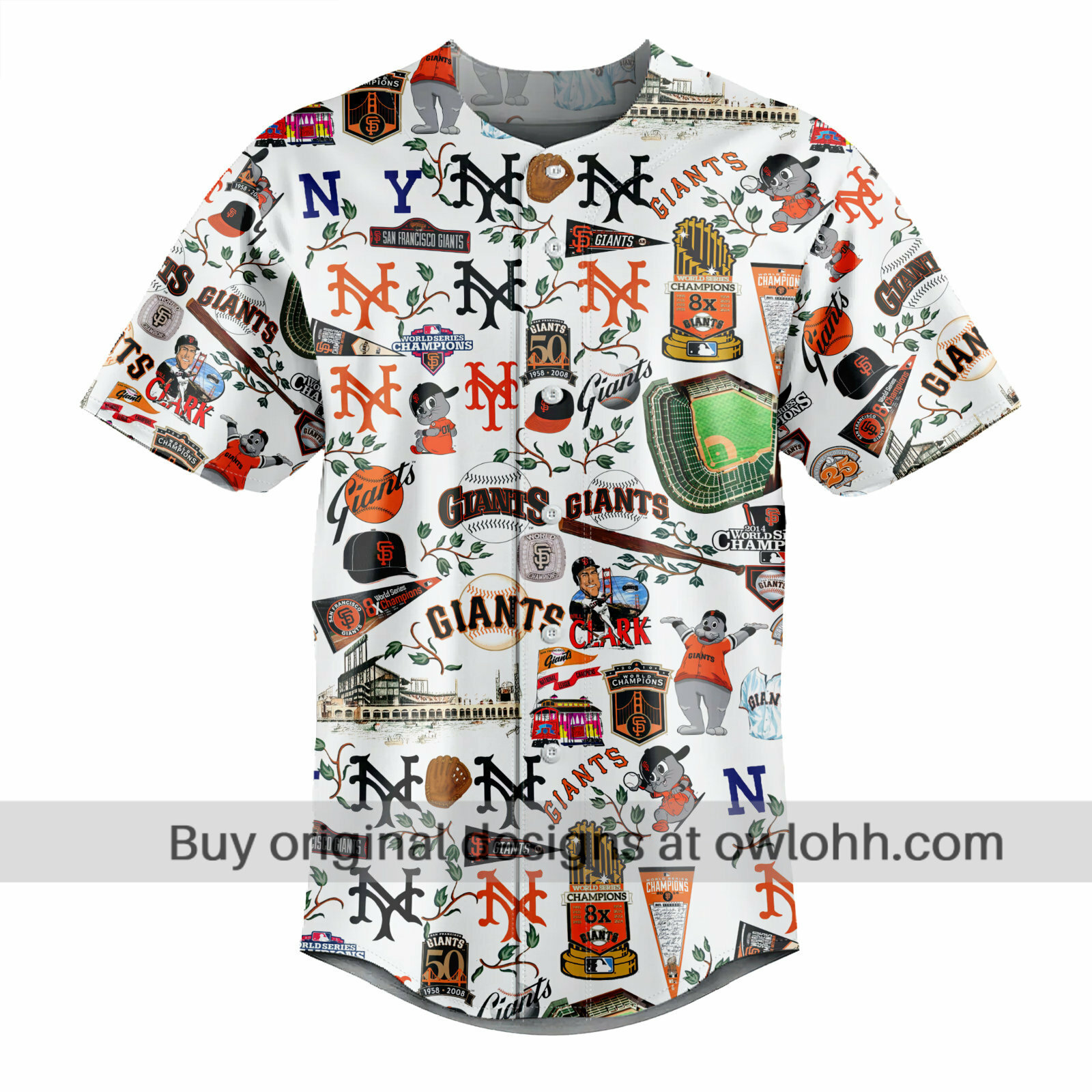 San Francisco Giants Homeruns, Hibiscus, and Golden Memories - Baseball Jersey - Chic Loom