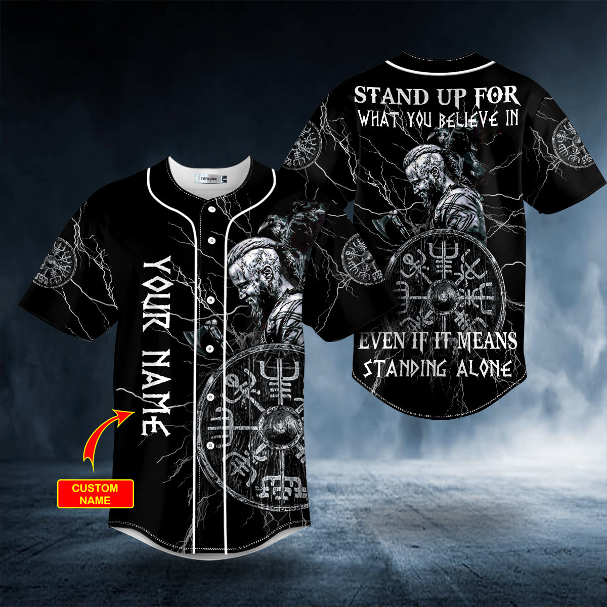 Stand Up For What You Believe In Warrior Viking Custom Baseball Jersey