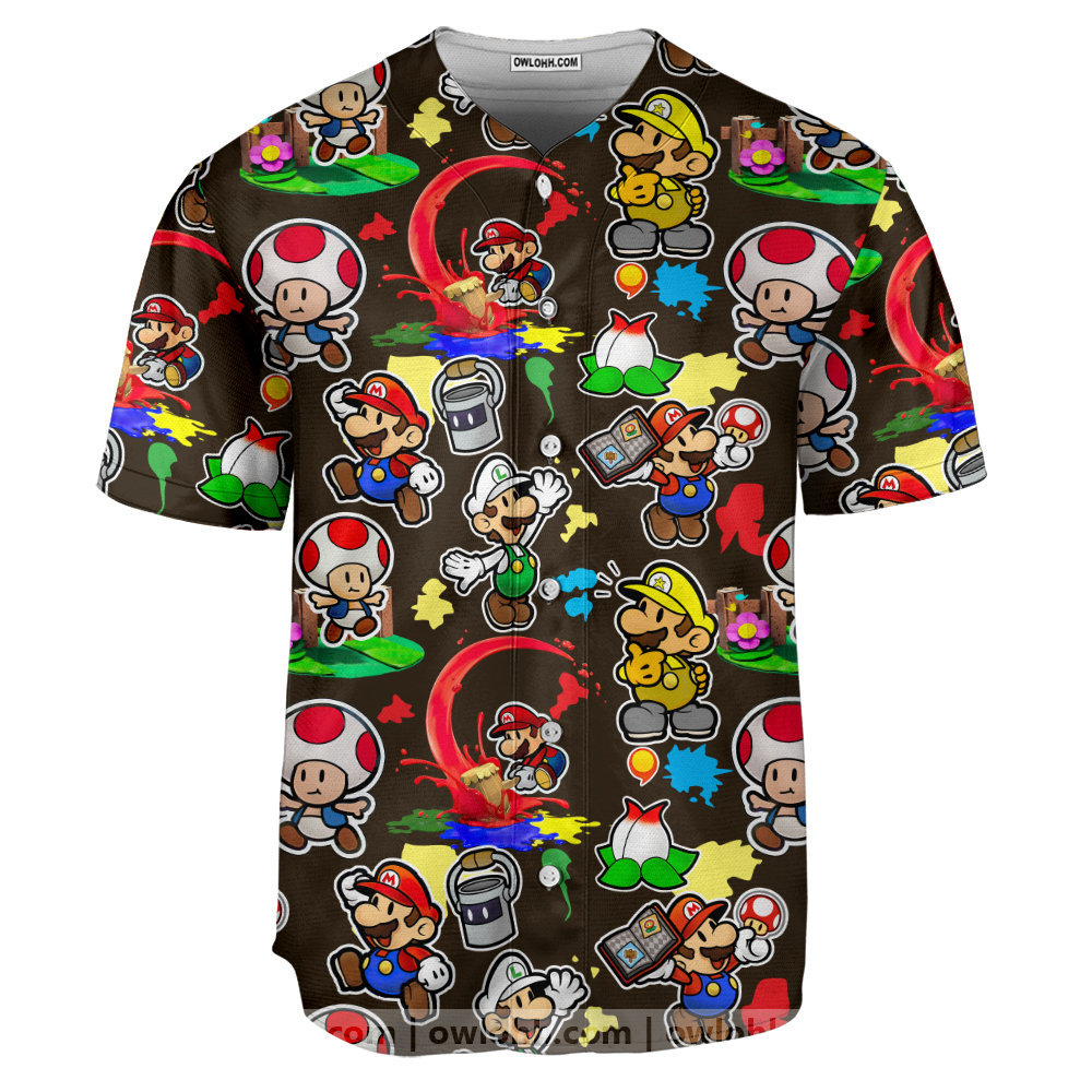 Super Mario - Baseball Jersey - Chic Loom