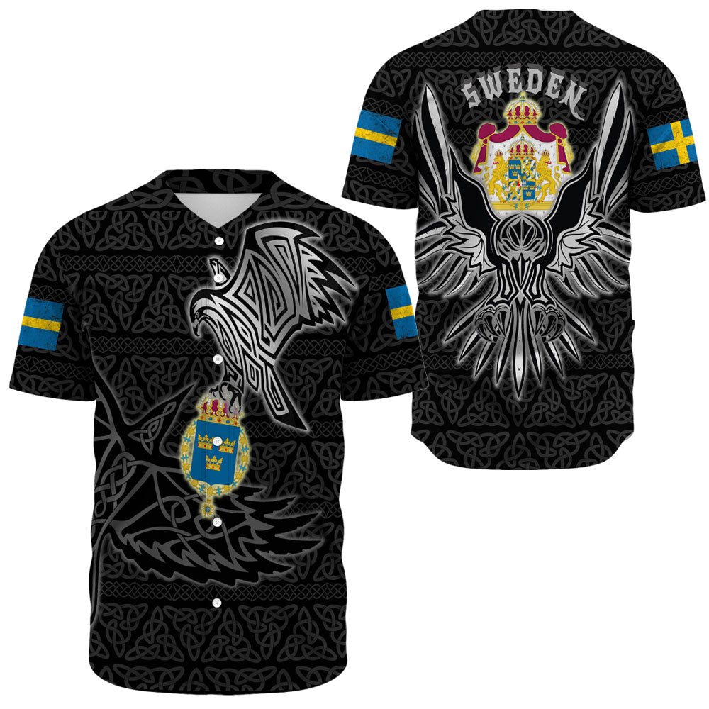 Sweden Raven Viking Baseball Jersey Shirts - Baseball Shirts For Men - Mens Sport Shirts
