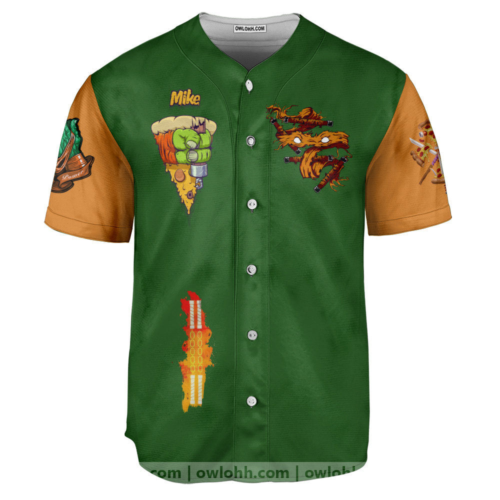 Teenage Mutant Ninja Turtles Michelangelo - Baseball Jersey - Chic Loom