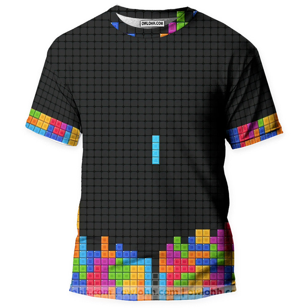 Tetris Nes Game - 3D T-shirt - Chic Loom