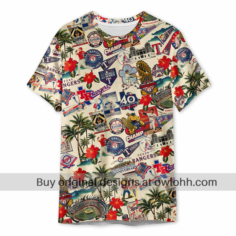 Texas Rangers Legends Play Under the Sunset Skies - 3D T-shirt - Chic Loom