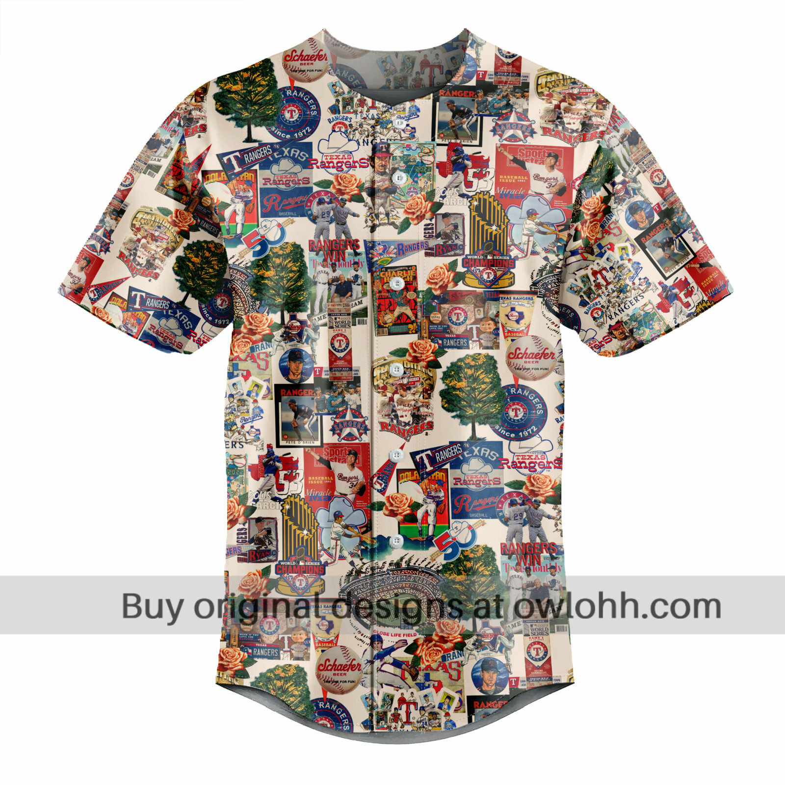 Texas Rangers Swingin' Bats and Tropical Stadium Dreams - Baseball Jersey - Chic Loom
