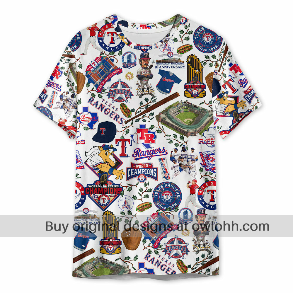 Texas Rangers World Series Vintage - 3D T-shirt - Chic Loom
