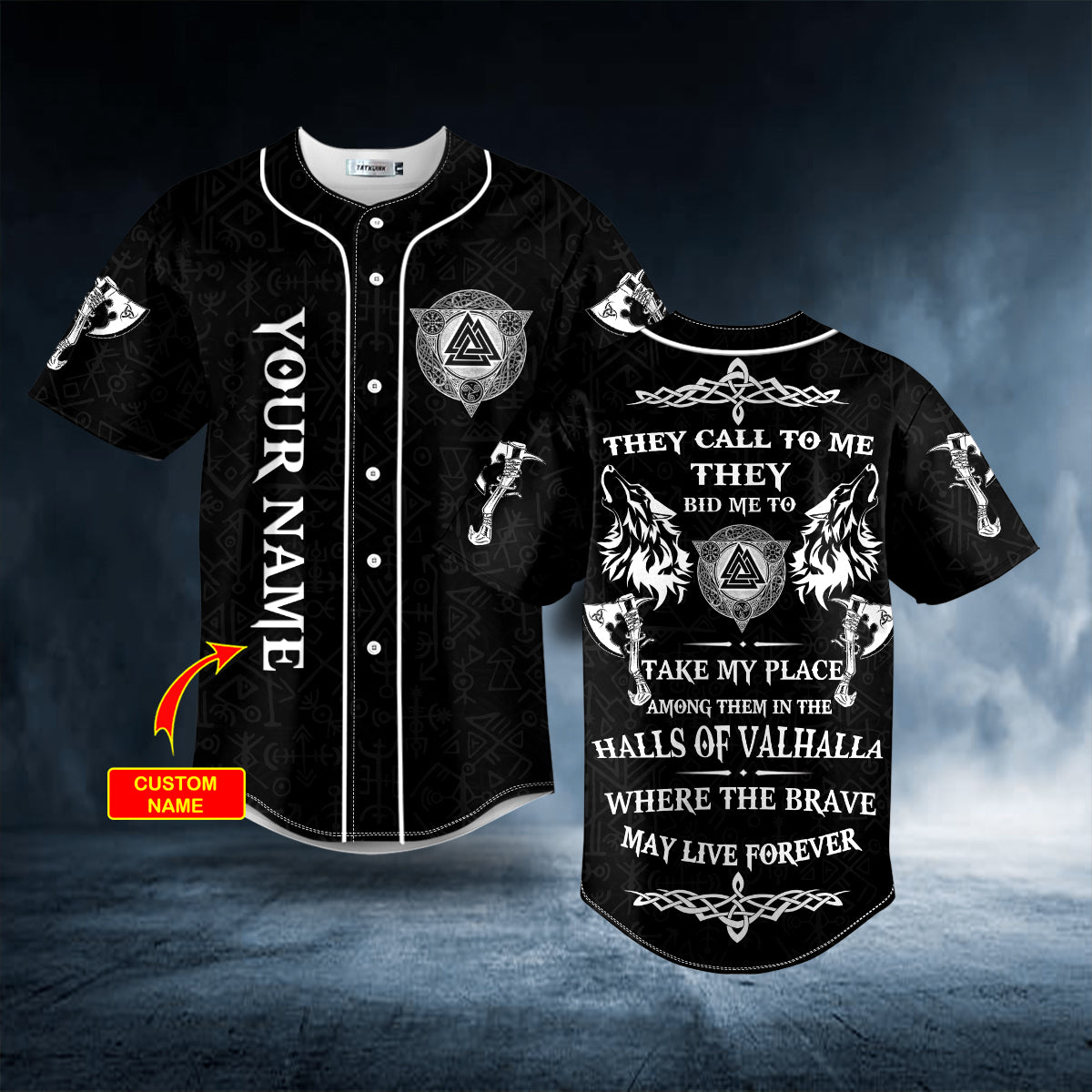 They Call To Me They Bid Me To Take My Place Among Them In The Halls Of Valhalla Baseball Jersey