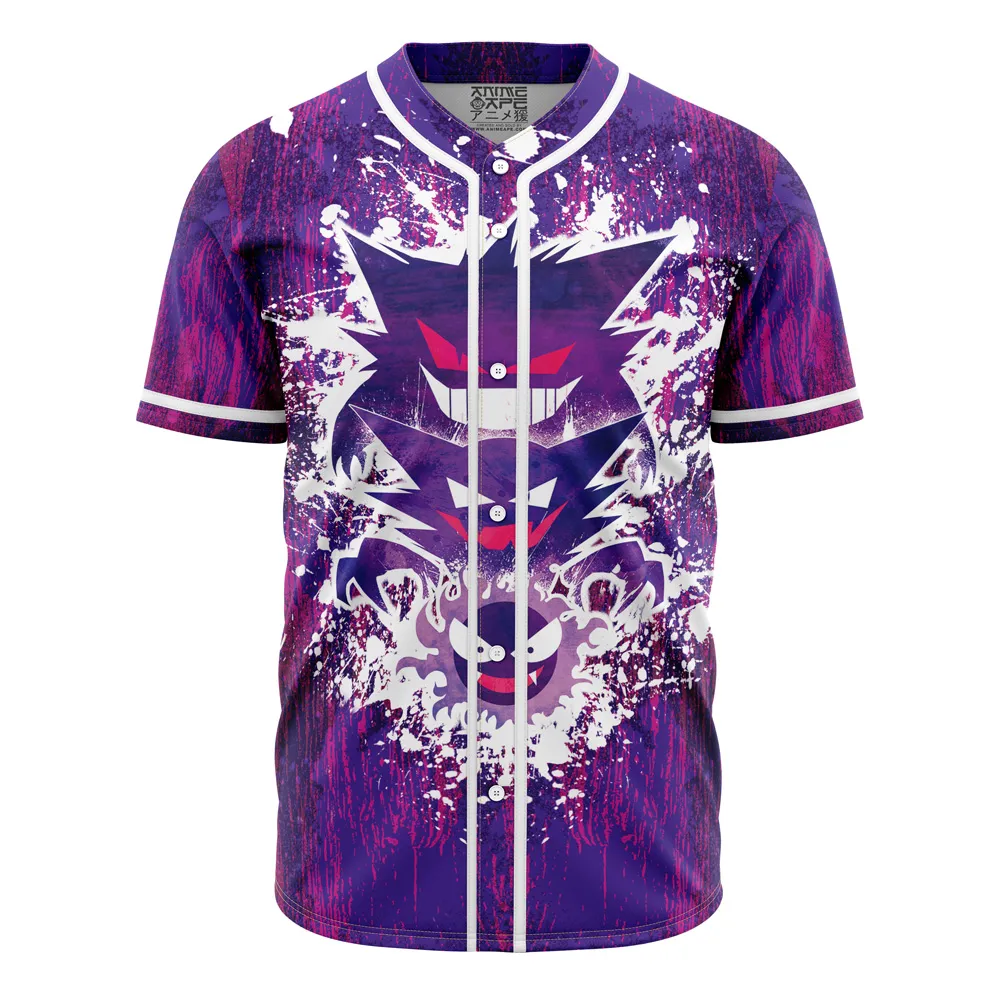 Trippy Ghostly Evolution Ghastly Haunter Gengar Pokemon Baseball Jersey