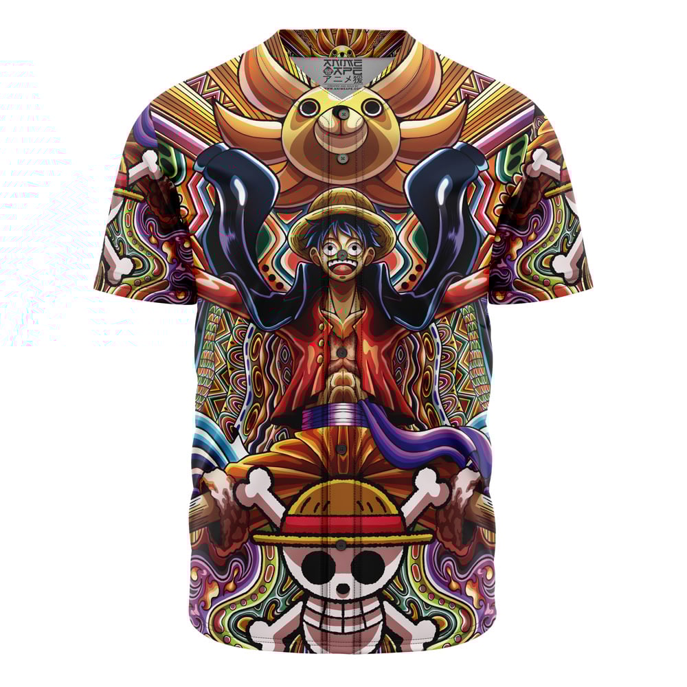 Trippy Monkey D. Luffy One Piece Baseball Jersey