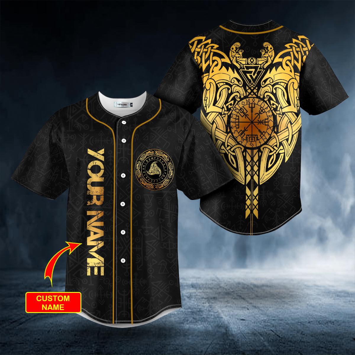Viking Blood Eagle Tattoo Custom Baseball Jersey