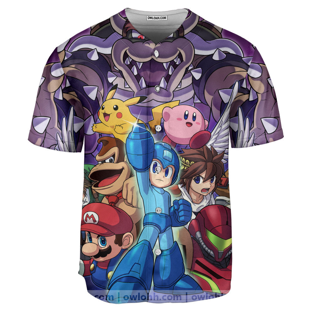 Zelda Pokemon & Mario's Party - Baseball Jersey - Chic Loom