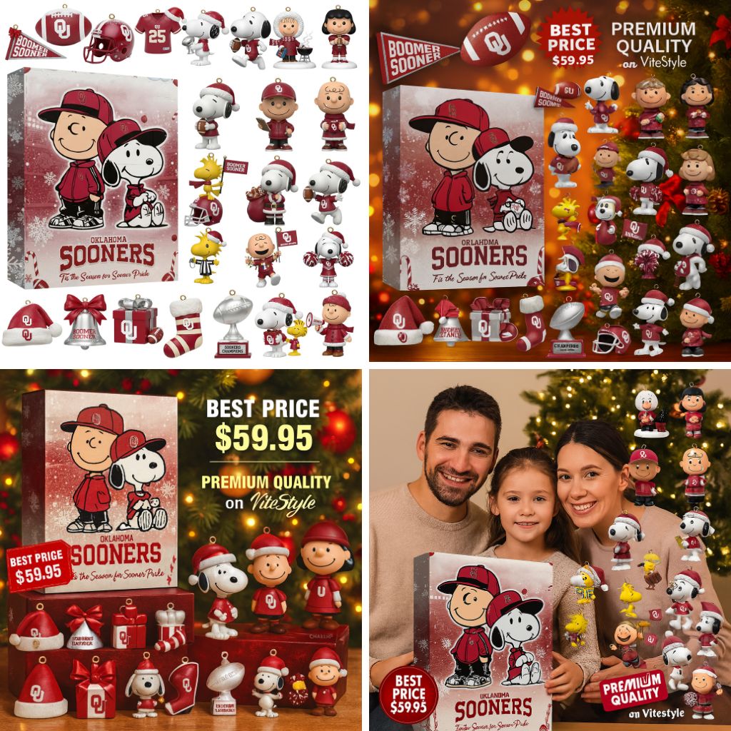 Snoopy Oklahoma Sooners Advent Calendar 2025