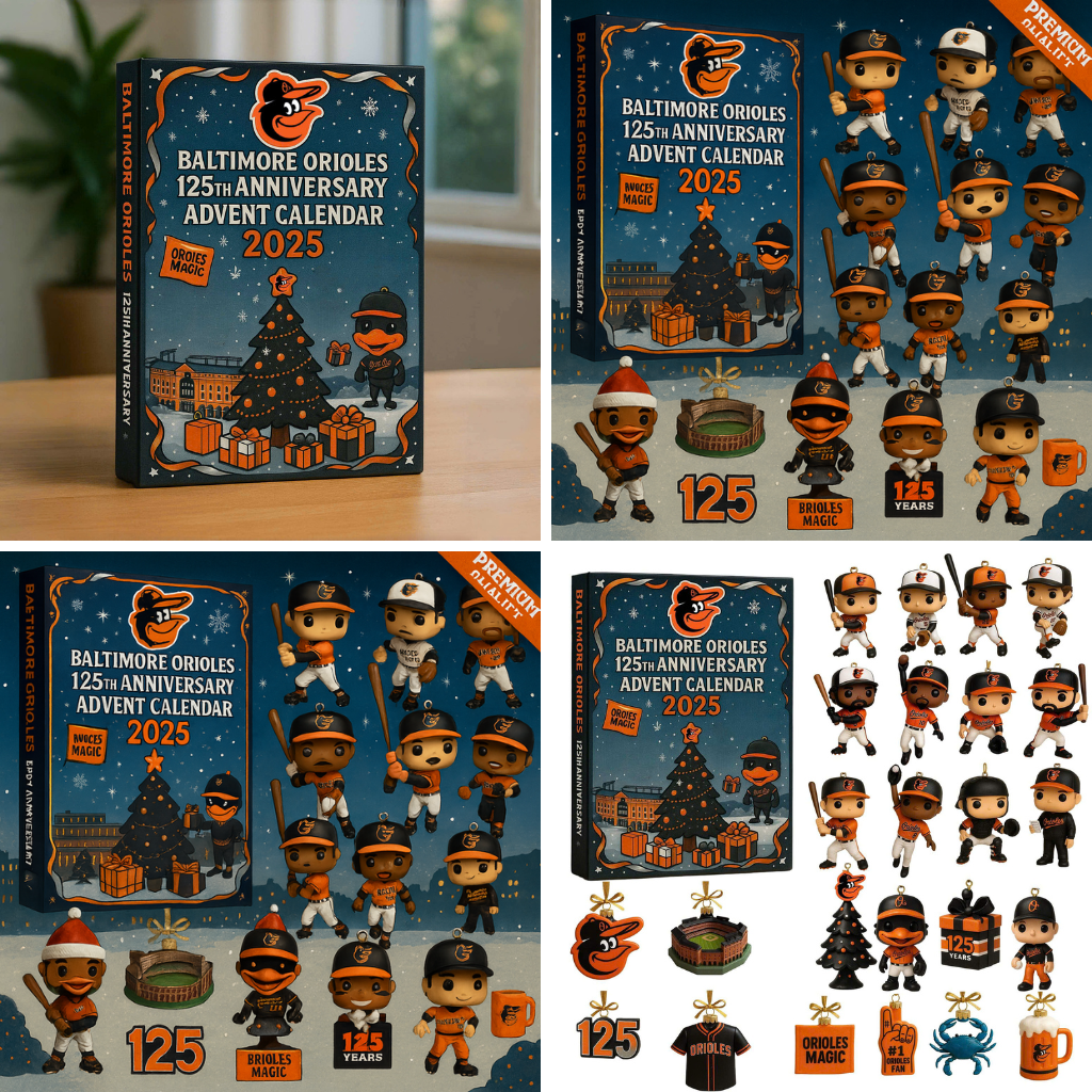 Baltimore Orioles Advent Calendar 2025 125TH ANNIVERSARY Christmas Gift, Christmas Idea