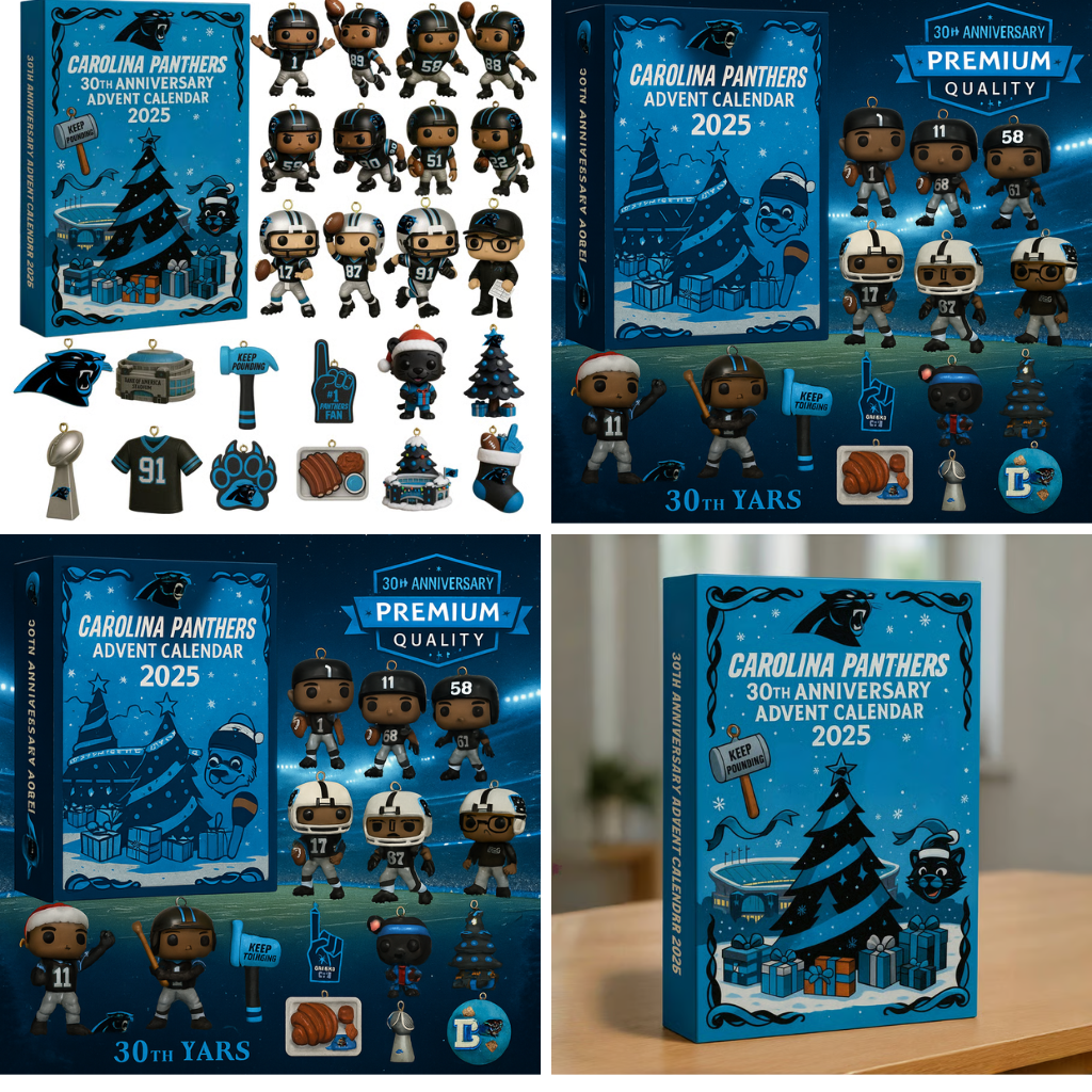 Carolina Panthers Advent Calendar 2025 30TH ANNIVERSARY Christmas Gift, Christmas Idea