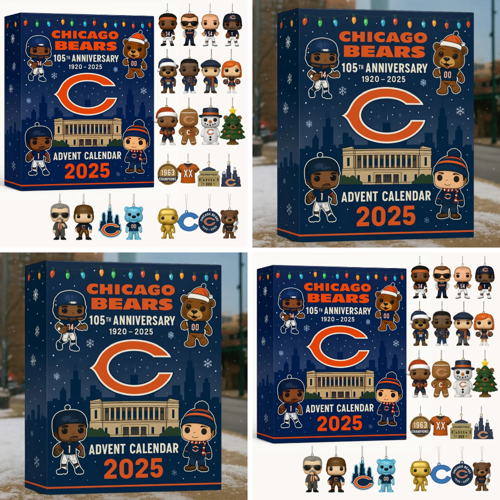 Chicago Bears 2025 Advent Calendar 105th anniversary (1920 “ 2025) Christmas Idea, Christmas Gift