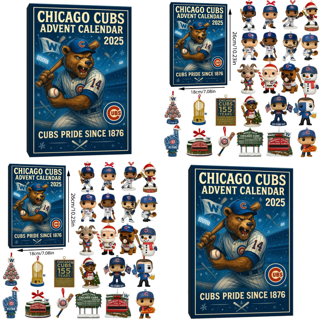 Chicago Cubs Advent Calendar 2025 149TH ANNIVERSARY Christmas Gift, Christmas Idea