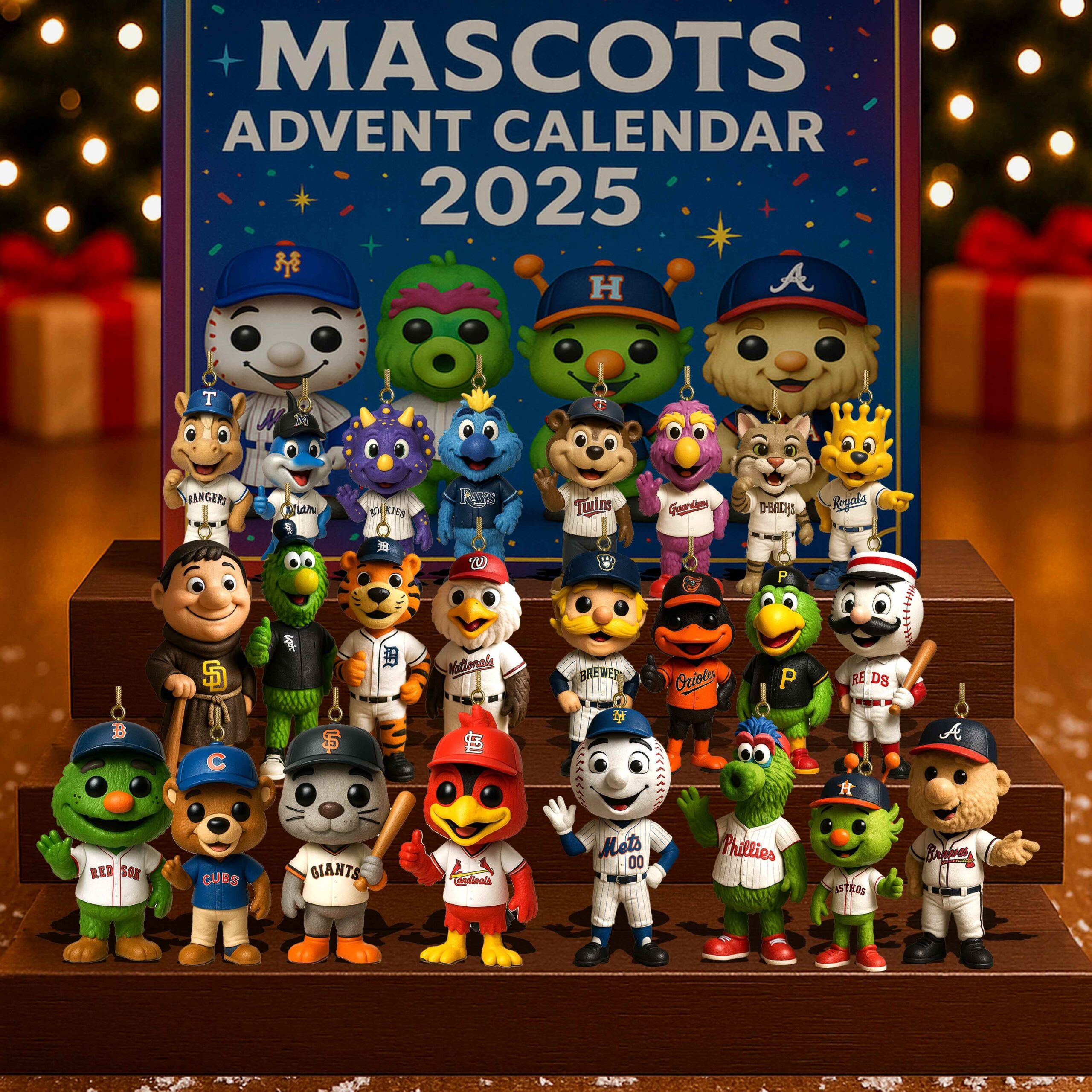 NEW MLB Mascot Advent Calendar  Toys Christmas Gift, Christmas Idea