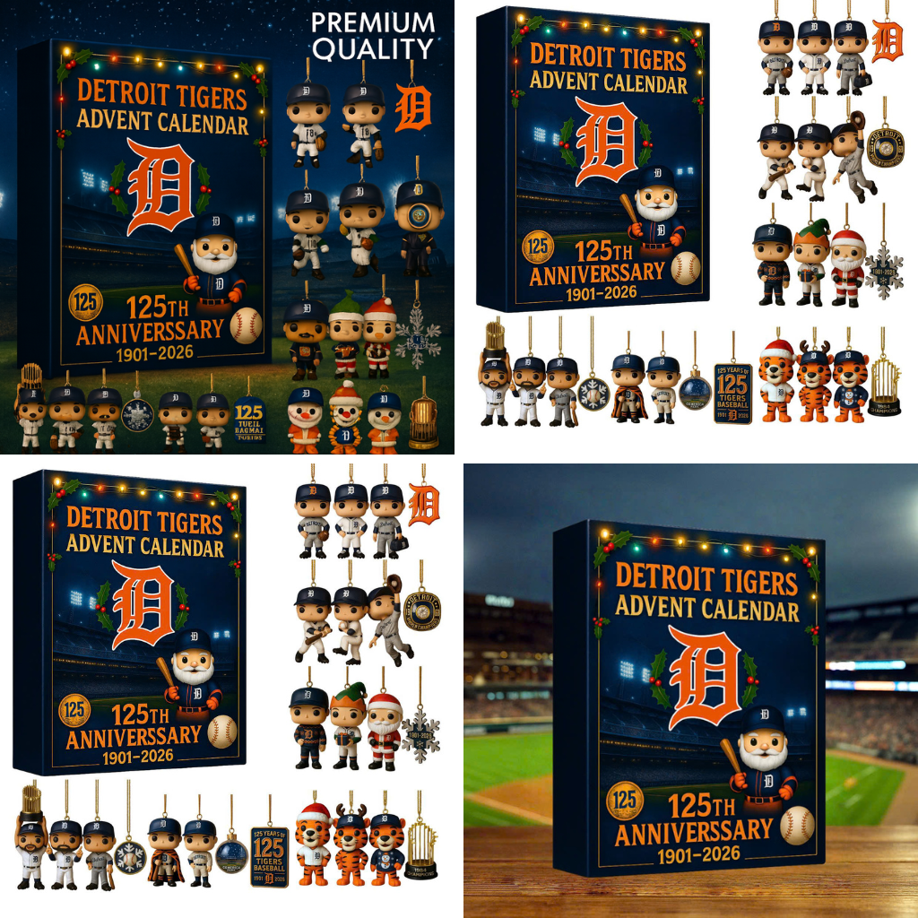 HOT Detroit Tigers Advent Calendar 2025 125TH ANNIVERSARY Christmas Gift, Christmas Idea