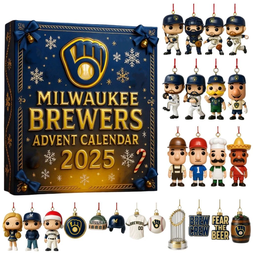 Milwaukee Brewers Advent Calendar 2025 MLKB CHRISTMAS GIFT, CHRISTMAS IDEA